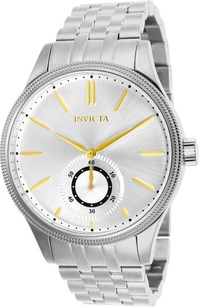 Invicta 25219 42mm Vintage Quartz Stainless Steel Silver Tone Mens Watch Carousel 1
