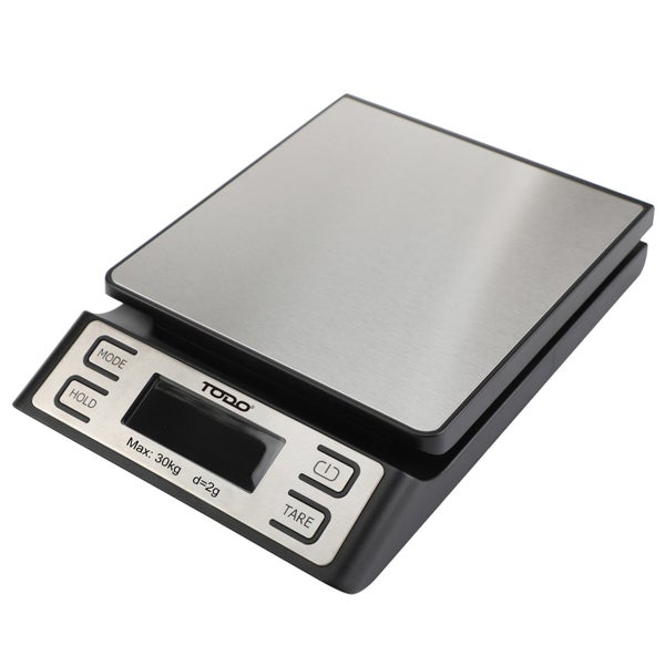 TODO 30Kg Digital Postal Scale Stainless Steel Plate Blue LCD Display Tare Po... Carousel 2