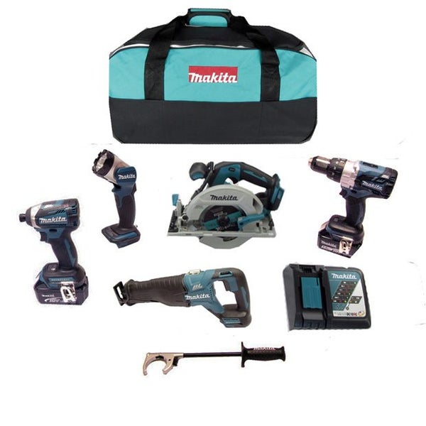 Makita 18v PREMIUM 5 Piece Brushless Combo Kit 6AH Carousel 1