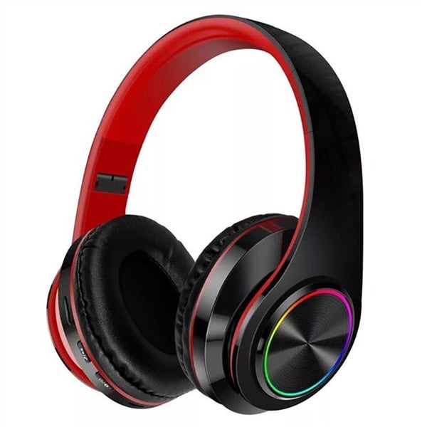 B39 Headphone With Wireless Bluetooth Colorful Light Pluggable Card Carousel 1