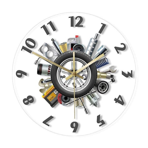 Modern Acrylic Printed Wall Clock Carousel 1