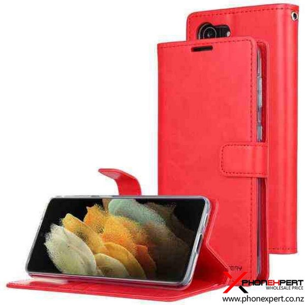 SAMSUNG S24 Plus Goospery Blue Moon 3 Cards Slots PU leather wallet Case RED Carousel 1