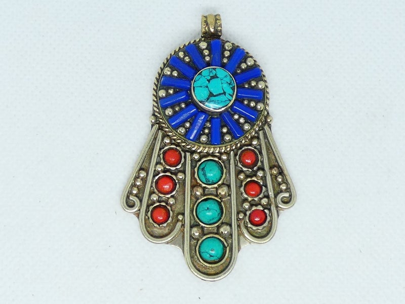 Nepalese Necklace Pendant, Handmade and Traditional Carousel 1