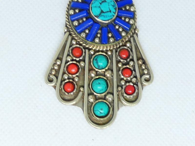 Nepalese Necklace Pendant, Handmade and Traditional Carousel 2