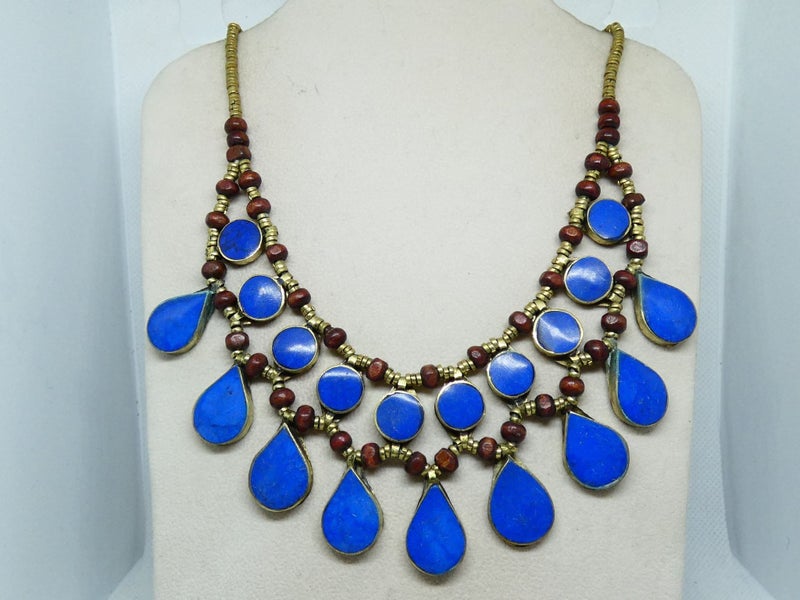 Afghan Tibetan Necklace, Handmade and Traditional Carousel 1