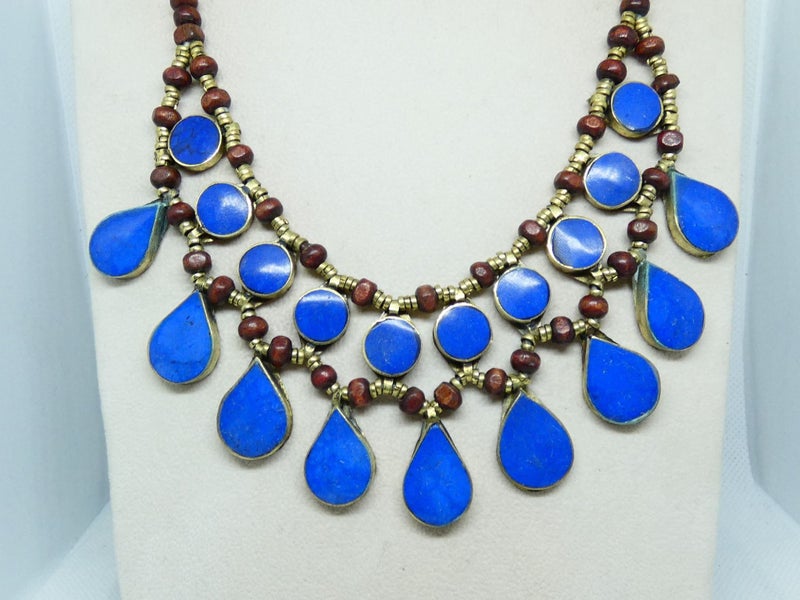Afghan Tibetan Necklace, Handmade and Traditional Carousel 2