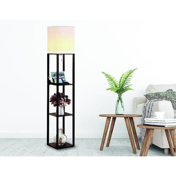 Shelf Floor Lamp - Shade Diffused Light Source with Open-box Shelves Carousel 2