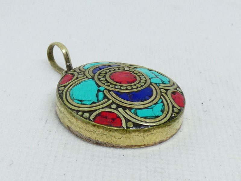 Nepalese Necklace Pendant, Handmade and Traditional Carousel 2