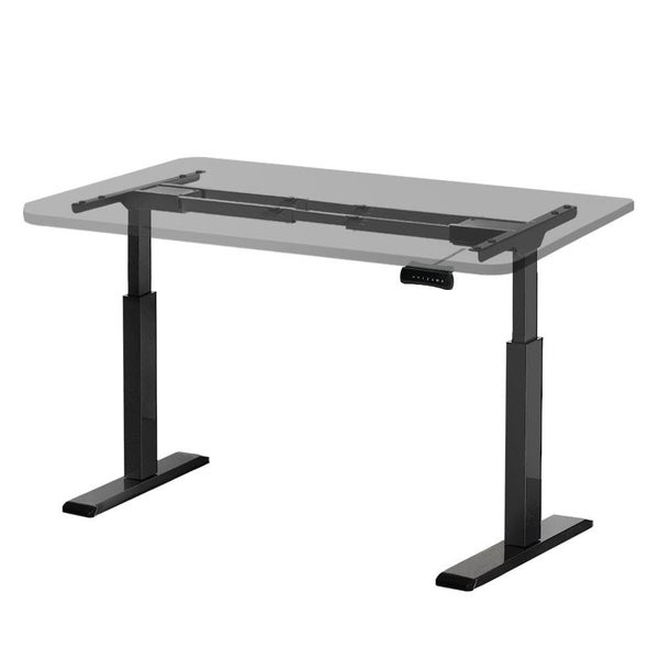 Standing Desk Sit Stand Motorised Adjustable Frame Only Black Dual Motor Carousel 1