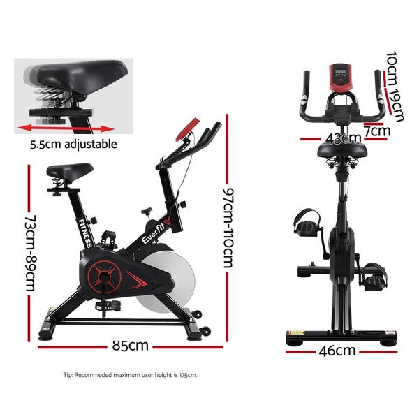 Spin Bike 10kg Flywheel Exercise Bike Fitness Workout Cycling Carousel 2