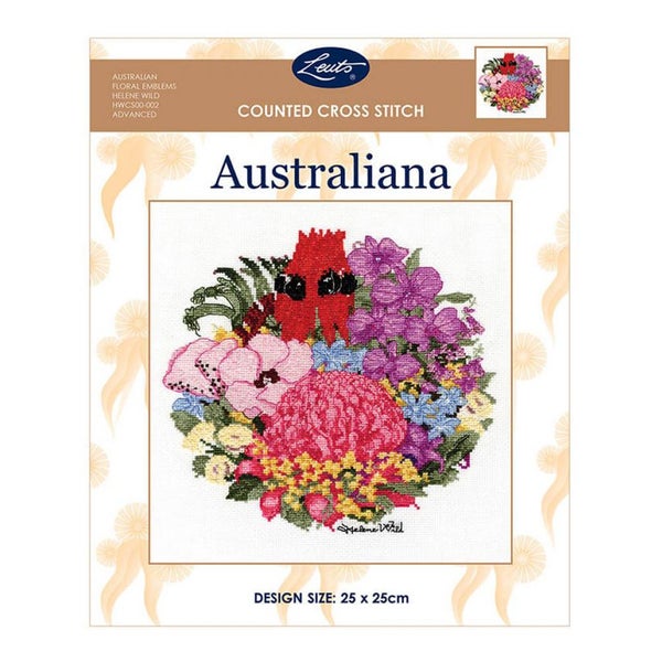 Helene Wild Australian Cross X Stitch Kit Floral Emblems Counted Carousel 1