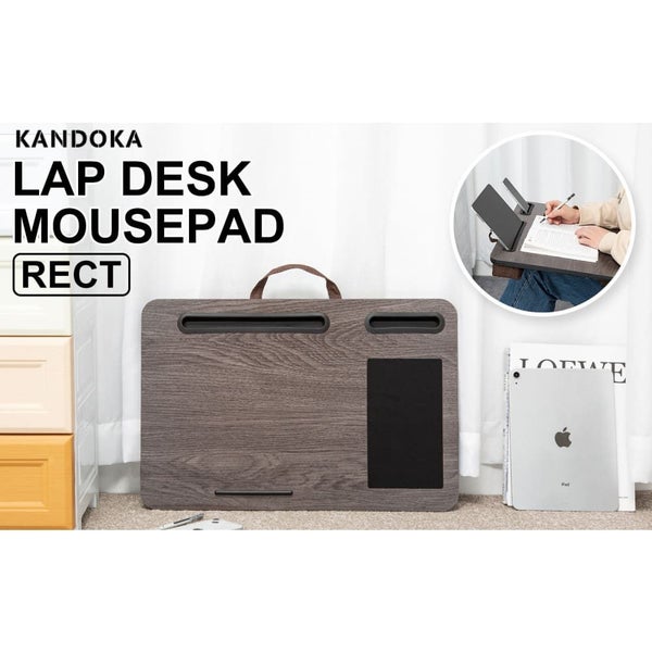 Iron Grey Oak Lap Desk Laptop Tablet Stand Cushioned Lapdesk Mousepad Carousel 2
