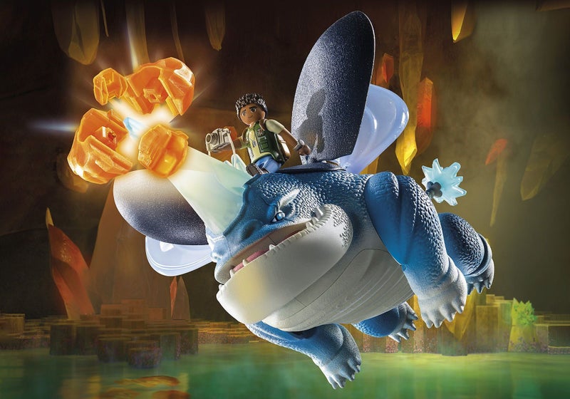Playmobil Dragons: The Nine Realms Plowhorn & D'Ange Carousel 1