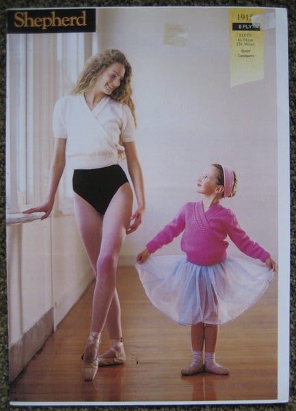 GIRLS TODDLERS BOLERO CARDIGAN BALLET WRAP Knitting PATTERN 4-8ply Mohair Carousel 5
