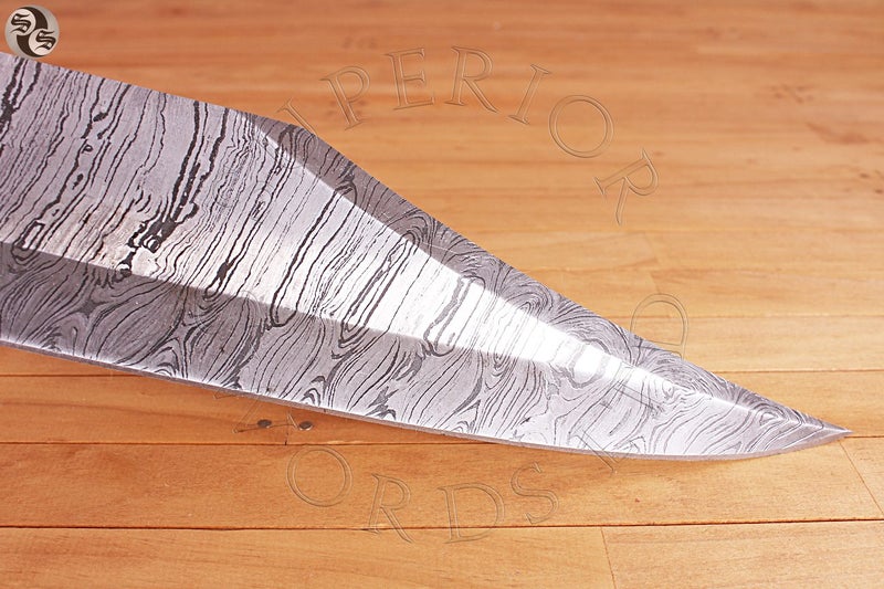 Coffin Hilt Bowie - Damascus Knife Carousel 2