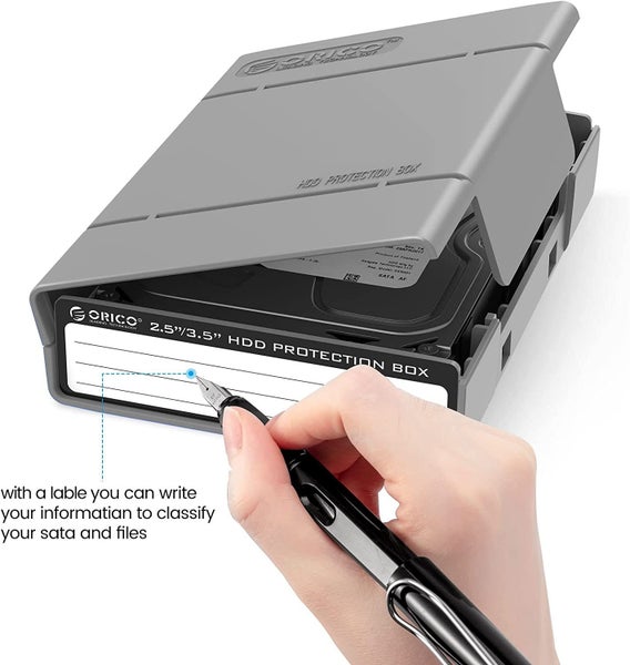 5 Pack Hard Drive Case Protective Box for 3.5 Inch SSD HDD Carousel 2