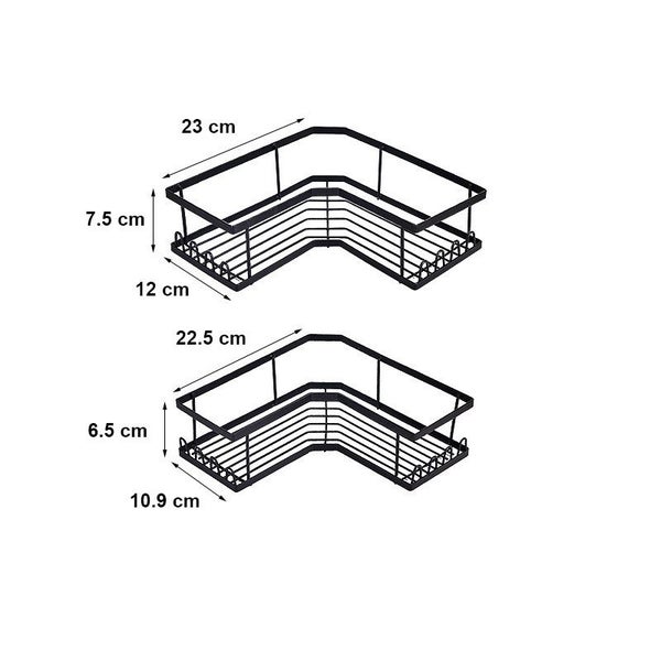 2Pcs Bathroom Corner Shelves Basket Carousel 6