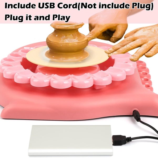 Kids Pottery Wheel Kit-Pink Carousel 2