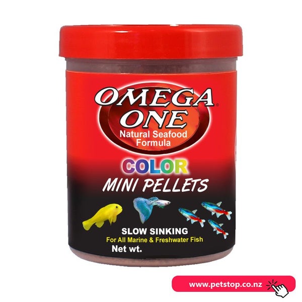 Omega One Colour Mini Pellets 100g Carousel 1
