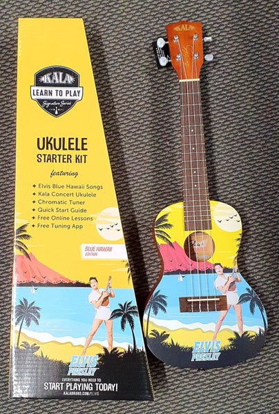 Kala Elvis Concert Ukulele - Blue Hawaii Carousel 1