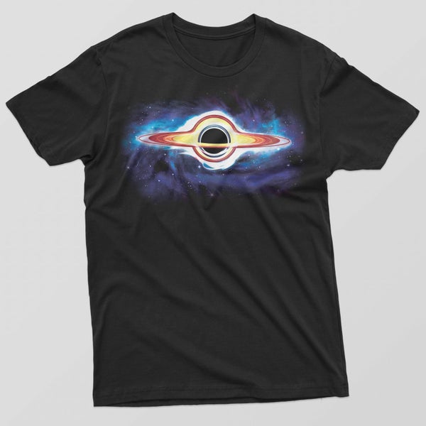 Reality Glitch Black Hole Event Horizon Mens T-Shirt Carousel 2