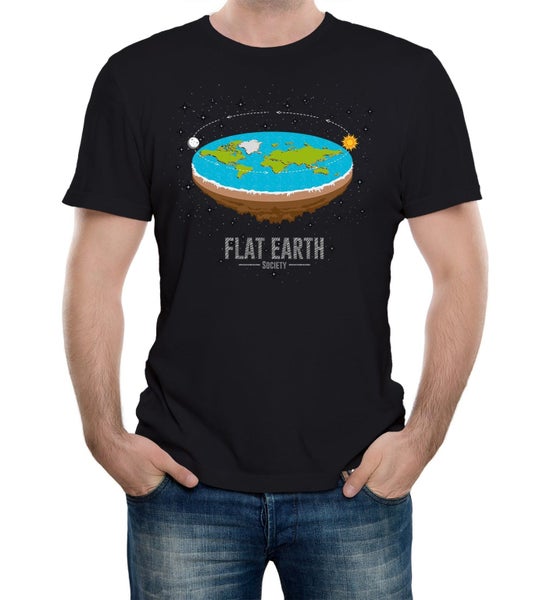Reality Glitch Flat Earth Society Mens T-Shirt Carousel 1