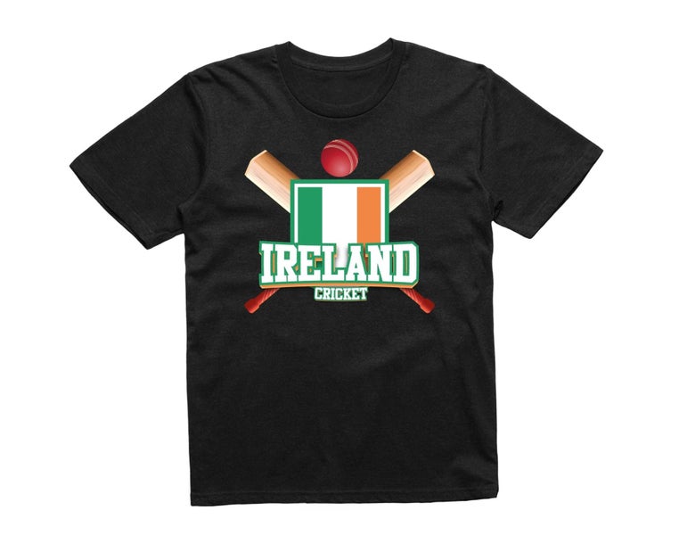 Reality Glitch Ireland Cricket Supporter Flag Kids T-Shirt Carousel 1
