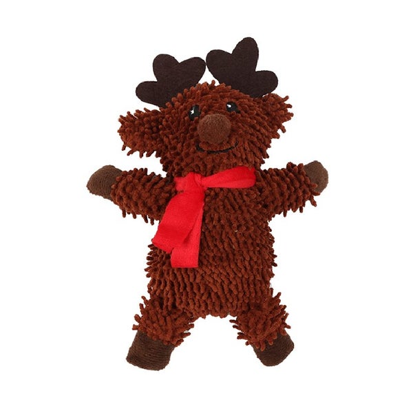 Xmas Pet Dog Plush Noise Chewing Toy Santa Elk Gingerbread Man Donut Carousel 1