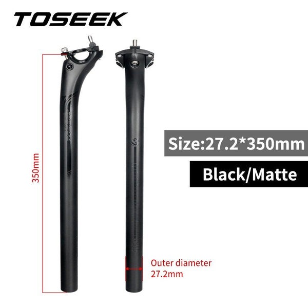 TOSEEK Carbon Seatpost 27.2 31.6mm Length 400mm Matte Black MTB Road Carousel 1