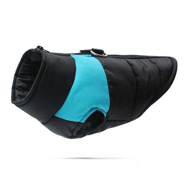 Blue Waterproof Padded Winter Warm Dog Clothes Waterproof Pet Vest Carousel 1