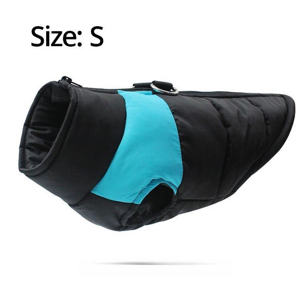 Blue Waterproof Padded Winter Warm Dog Clothes Waterproof Pet Vest Carousel 7