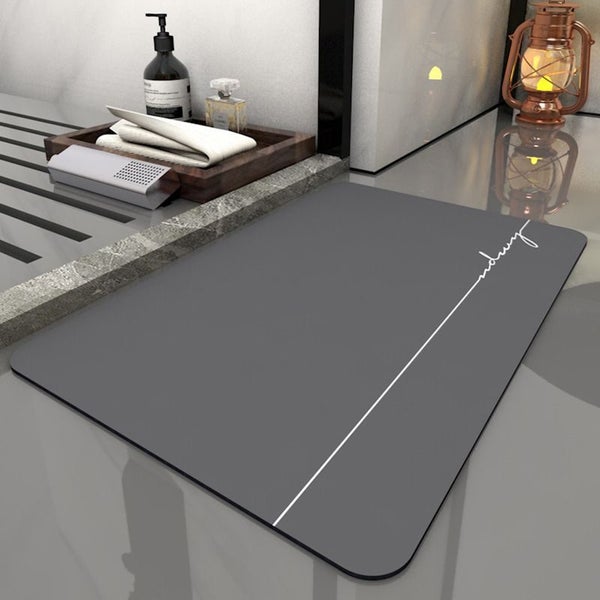 NEW Super Absorbent Bath Mat Quick Drying Non Slip Diatom Mud Floor Mats Carousel 1