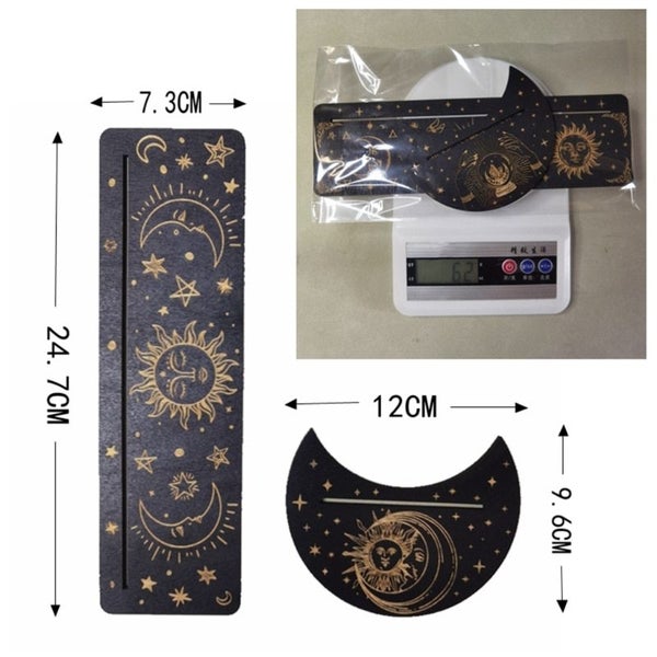 2Pcs/Set Wooden Tarot Card Holder Stand Set - Tarot Card Accessories and Divinat Carousel 2