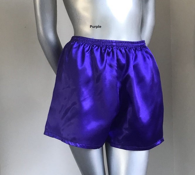 Womens Satin Boxers purple or Turquoise or Lt Blue size 16 reduced to clear Carousel 2