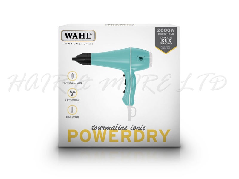 WAHL Powerdry Tourmaline Ionic Hair Dryer 2000W - Aqua Carousel 2