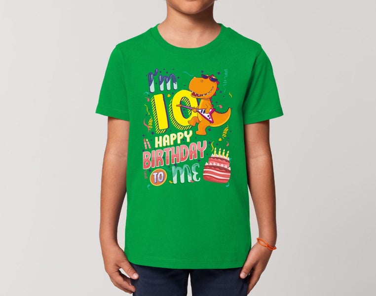 Reality Glitch I'm Ten Happy Tenth Birthday Kids T-Shirt Carousel 6