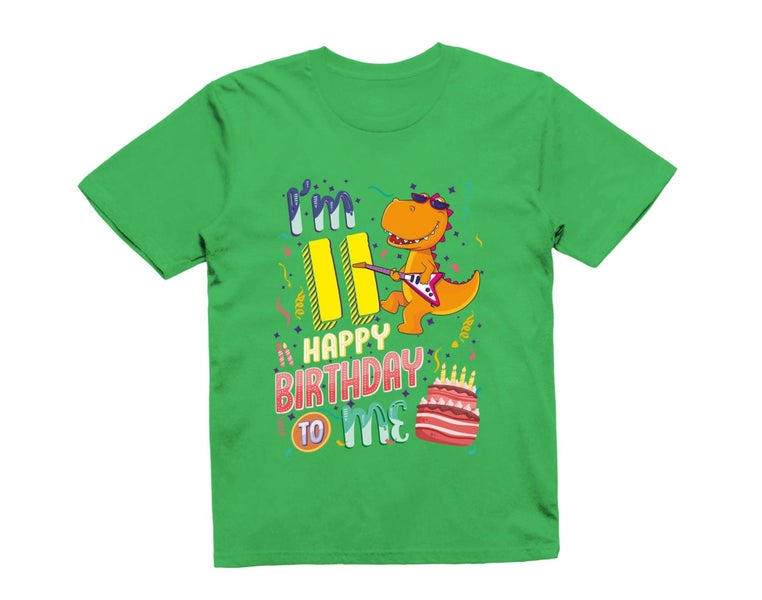 Reality Glitch I'm Eleven Happy Eleventh Birthday Kids T-Shirt Carousel 1