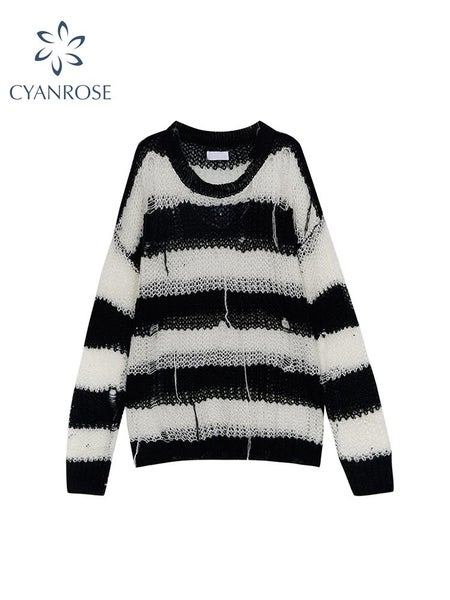 Knitted Sweater Pullover Women Cardigan O-neck Long Sleeve Oversize Carousel 2