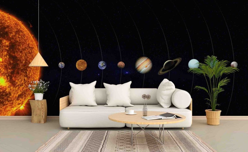 3D Space Solar System Wall Mural Wall Decor Peel & StickWallpaper Carousel 2