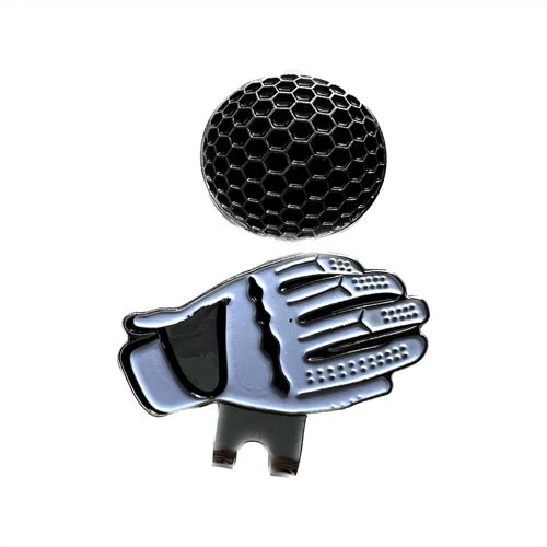 MAGNETIC BALL MARKET HAT CLIP- golf ball & glove- White62939541782402112