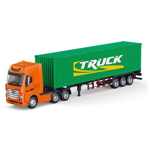 Die-cast Container Truck (ORANGE & GREEN), 1:50, Metal, Huina 1732 Carousel 2