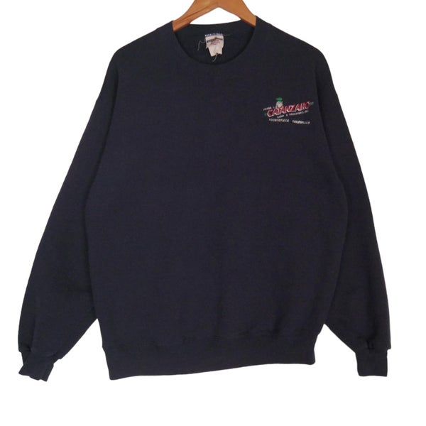 Vintage 90s USA Embroidered Sweatshirt Large Carousel 1