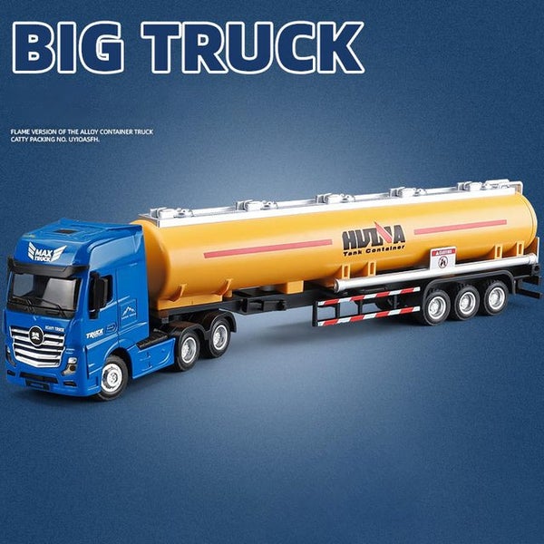 Die-cast Tanker Truck (YELLOW & BLUE), 1:50, Metal, Huina 1733 Carousel 2