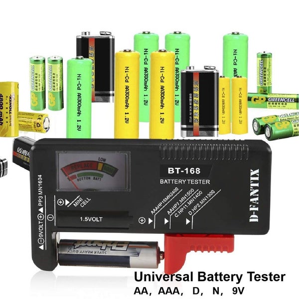 AA Batteries AAA D N 9V 6F22 Cell Batteries Tester *Over Stocked* Carousel 1