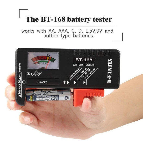 AA Batteries AAA D N 9V 6F22 Cell Batteries Tester *Over Stocked* Carousel 12