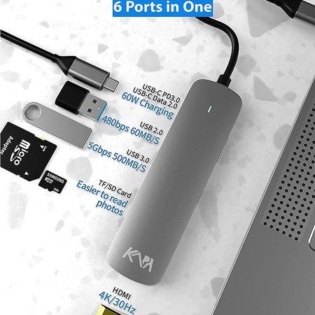 USB C Type HUB 6 in 1 Adapter Carousel 1
