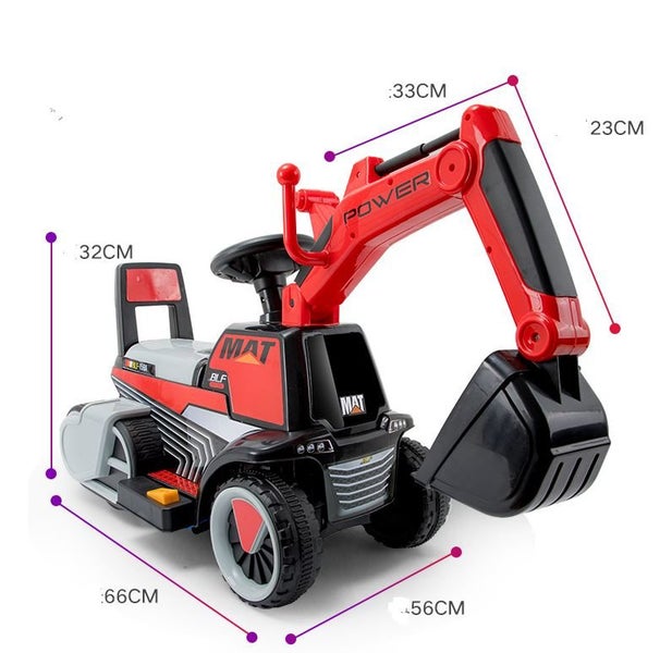 PTN Electric ORANGE Excavator Digger Kids Riding Toy Ride-On Car Toy Play Truck Carousel 5