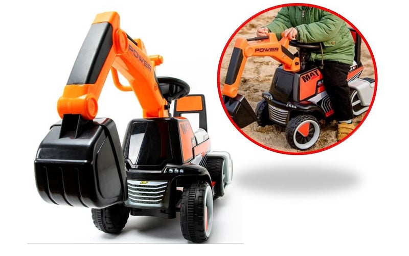 PTN Electric ORANGE Excavator Digger Kids Riding Toy Ride-On Car Toy Play Truck Carousel 1