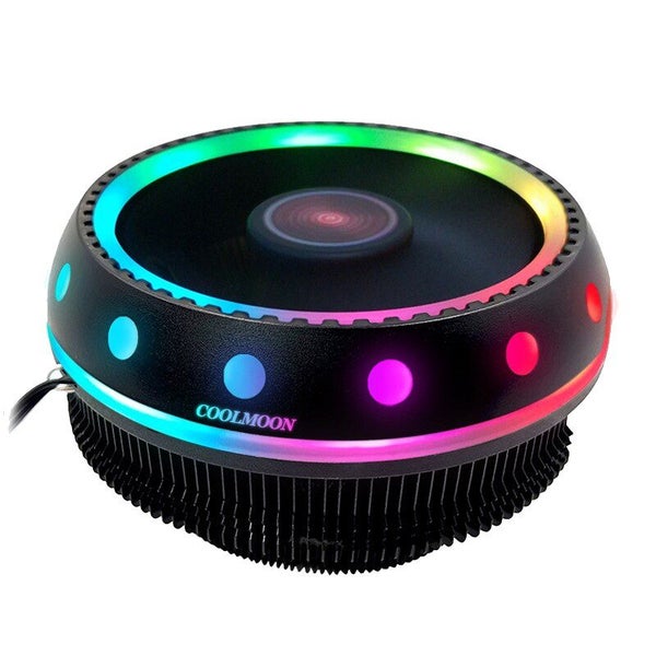 COOLMOON UFO RGB CPU Cooler Heatsink LED 12V for Desktop PC Cooling Radiator Carousel 1