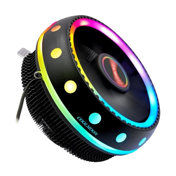 COOLMOON UFO RGB CPU Cooler Heatsink LED 12V for Desktop PC Cooling Radiator Carousel 2